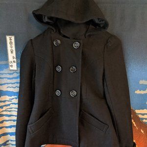 Tulle Double Breated Peacoat